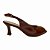 (810001) Sandália Peep Toe Slingback Salto Taça Preto Whisky - Imagem 1