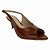 (810001) Sandália Peep Toe Slingback Salto Taça Preto Whisky - Imagem 2