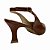 (810001) Sandália Peep Toe Slingback Salto Taça Preto Whisky - Imagem 3