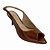 (810001) Sandália Peep Toe Slingback Salto Taça Preto Whisky - Imagem 4