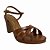 (839002) Sandália Meia Pata Salto Bloco Tiras Cruzadas Caramelo - Imagem 2