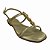 (An292) Sandália Rasteira Detalhes Metalizados Ouro Light - Imagem 2