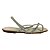 (Ue2640) Rasteira Tiras Finas Aplicação Strass Off White - Imagem 1