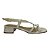 (6882-21372) Sandália Salto Bloco Baixo Tiras Cruzadas Off White - Imagem 1