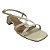 (6882-21372) Sandália Salto Bloco Baixo Tiras Cruzadas Off White - Imagem 2