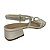(6882-21372) Sandália Salto Bloco Baixo Tiras Cruzadas Off White - Imagem 3