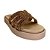 (Zx2594) Flatform Tira Cristais  Amendoa - Imagem 2