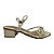 (4154Ye) Sandália Salto Bloco Baixo Com Tiras Finas E Detalhes Off White - Imagem 1