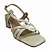 (8511-93123) Sandália Salto Bloco Com Tiras Cruzadas Off White - Imagem 2