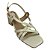 (8511-93123) Sandália Salto Bloco Com Tiras Cruzadas Off White - Imagem 4