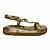(40195-100)Papete Flatform Com Tiras Em T E Aplicações Ornamentais Champagne - Imagem 1