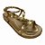 (40195-100)Papete Flatform Com Tiras Em T E Aplicações Ornamentais Champagne - Imagem 4