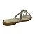 (90695) Rasteira Slide Com Tiras De Strass Entrelaçadas  Off White - Imagem 3