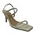 (6797P-19167P-6) Sandália Salto Fino Com Tiras E Bico Quadrado Off White - Imagem 2