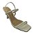 (6797P-19167P-6) Sandália Salto Fino Com Tiras E Bico Quadrado Off White - Imagem 4