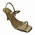 (6797P-19167P-6) Sandália Salto Fino Com Tiras E Bico Quadrado Iron Ouro - Imagem 4
