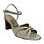 (6960A-21013) Sandália Salto Bloco Com Tiras E Ponto Celeiro Off White - Imagem 2