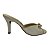 (7152A-21152)Tamanco Salto Fino Com Laço Off White - Imagem 1