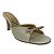 (7152A-21152)Tamanco Salto Fino Com Laço Off White - Imagem 2