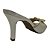 (7152A-21152)Tamanco Salto Fino Com Laço Off White - Imagem 3