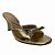 (7152A-21152)Tamanco Salto Fino Com Laço Iron Ouro - Imagem 2