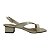 (8457-93895) Sandália Salto Bloco Baixo Com Tiras Assimétricas Off White - Imagem 1