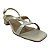 (8457-93895) Sandália Salto Bloco Baixo Com Tiras Assimétricas Off White - Imagem 2