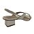 (8457-93895) Sandália Salto Bloco Baixo Com Tiras Assimétricas Off White - Imagem 3