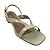 (8457-93895) Sandália Salto Bloco Baixo Com Tiras Assimétricas Off White - Imagem 4