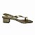 (8457-93895) Sandália Salto Bloco Baixo Com Tiras Assimétricas Ouro Light - Imagem 1