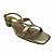 (8457-93895) Sandália Salto Bloco Baixo Com Tiras Assimétricas Ouro Light - Imagem 2