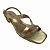 (8457-93895) Sandália Salto Bloco Baixo Com Tiras Assimétricas Ouro Light - Imagem 4