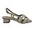 (8457-93897) Sandália Salto Bloco Baixo Com Tiras Entrelaçadas Off White - Imagem 1
