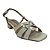 (8457-93897) Sandália Salto Bloco Baixo Com Tiras Entrelaçadas Off White - Imagem 2