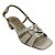 (8457-93897) Sandália Salto Bloco Baixo Com Tiras Entrelaçadas Off White - Imagem 4