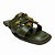 (951795) Rasteira Slide Com Tiras Cruzadas E Aplicações Florais Army - Imagem 2