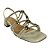 (6682-21373) Sandália Tiras Tubulares Elos Metálicos Off White - Imagem 2