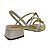 (6682-21373) Sandália Tiras Tubulares Elos Metálicos Off White - Imagem 3