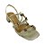 (6682-21373) Sandália Tiras Tubulares Elos Metálicos Off White - Imagem 4