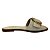 (952131) Rasteira Slide Fivela Imponente Aplicações Resina Off White - Imagem 1