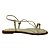 (952136) Rasteira Tiras Finas Adorno Metálico Off White - Imagem 1