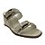 (8514-93574) Tamanco Salto Anabela Com Tiras De Fivela Off White - Imagem 2