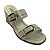 (8514-93574) Tamanco Salto Anabela Com Tiras De Fivela Off White - Imagem 4