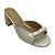 (1313-62491) Tamanco Salto Bloco Laço Off White - Imagem 4