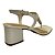 (1147-62482) Sandália Salto Bloco Tira T Off White - Imagem 3