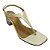 (1147-62482) Sandália Salto Bloco Tira T Off White - Imagem 4