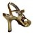 (1306-62503) Sandália Salto Fino Tiras Transpassadas Iron Ouro - Imagem 3