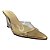 (5428-12602) Tamanco Anabela Transparente Ouro - Imagem 2