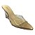 (5428-12602) Tamanco Anabela Transparente Ouro - Imagem 4