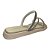 (Kb2651) Flatform Tiras Finas Aplicações Strass Off White - Imagem 3